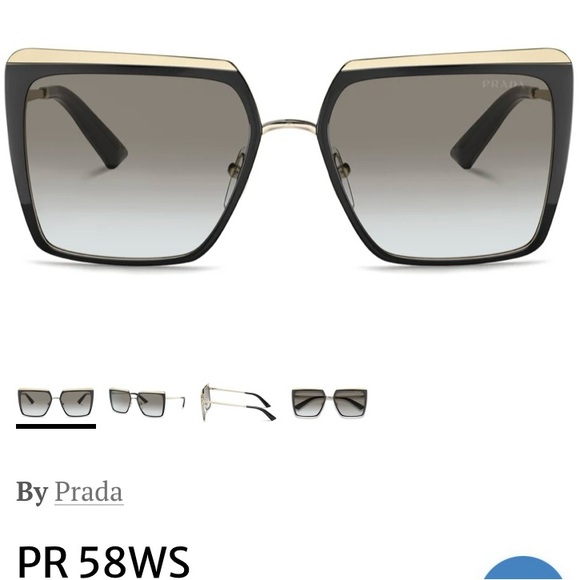 Prada Women's Sunglasses in Black and Gold with case - Picture 5 of 5